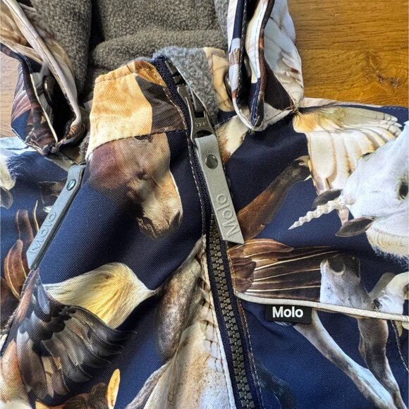 MOLO Polaris Snowsuit Girls 18 Mos 86 Pegasus Horses Insulated Winter Snow Suit - Picture 7 of 13